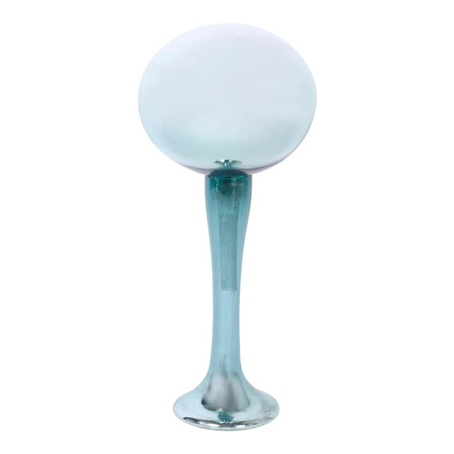 Blue Mercury Glass Gazing Ball For Sale