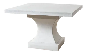 Cast Stone Edgewood Dining Table With Pedestal and Top
