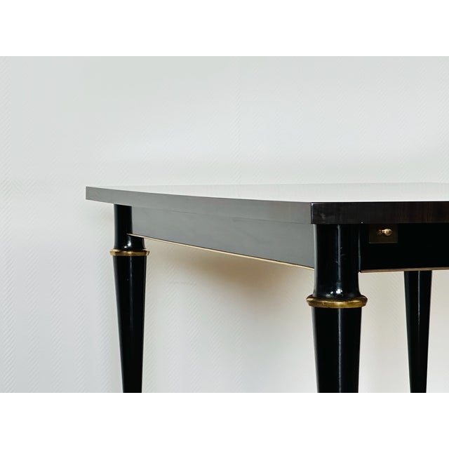 Art Déco Extendable Dining Table in Maccassar Ebony, France, 1950s For Sale - Image 10 of 17