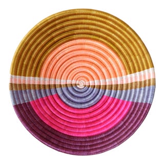 Indego Africa Handwoven Sunset Plateau Basket For Sale