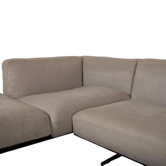 Soft Dream Fabric Corner Sofa Beige Cream Sofa by Antonio Citterio for Flexform For Sale - Image 6 of 18