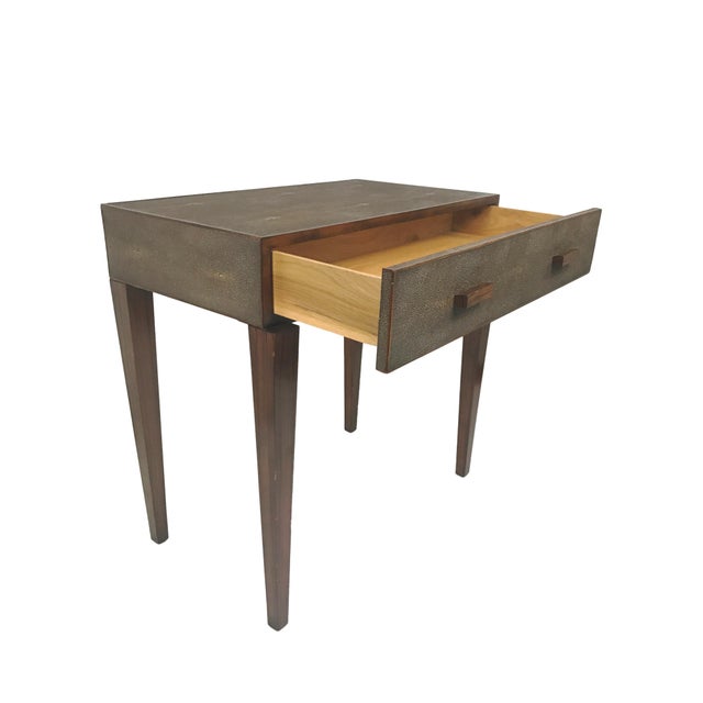 Modern History Shagreen Bedside Table Chairish