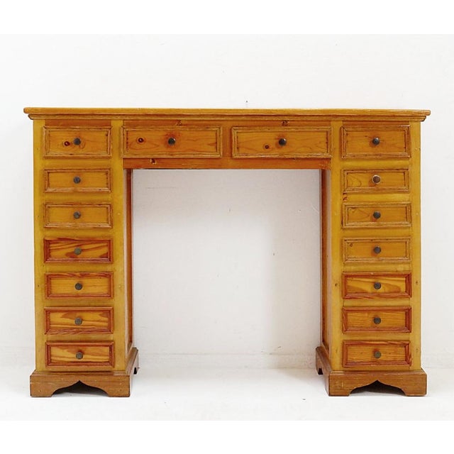 English Pedestal Apothecary Cabinet in Pine, Early 20th Century For Sale - Image 17 of 17