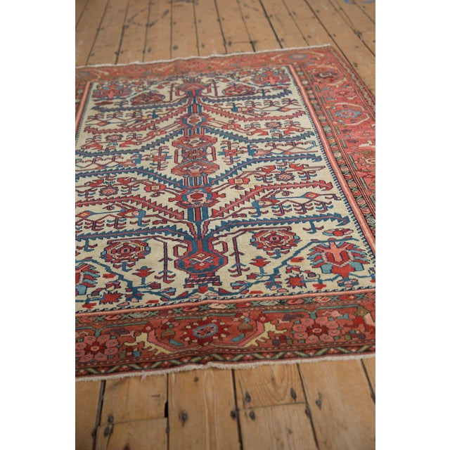 1910s Antique Fine Malayer Square Rug - 4'11" x 6' For Sale - Image 5 of 11