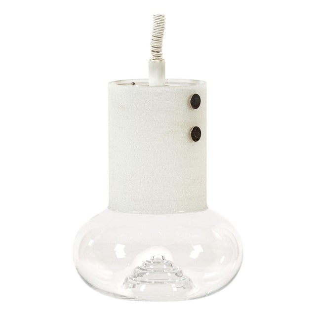 Mid Century Swedish Modern Glass Pendant Lamp by Orrefors For Sale