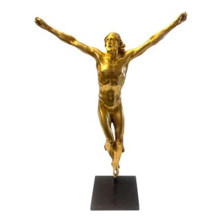 17th Century Corpus Christi, Gilt Bronze Figure on Stand, After Antonio Susini For Sale