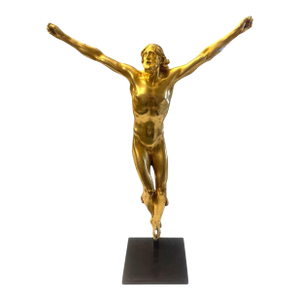 17th Century Corpus Christi, Gilt Bronze Figure on Stand, After Antonio Susini