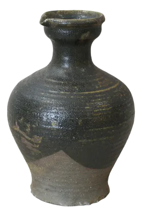 Clay Glazed Bottle Vase