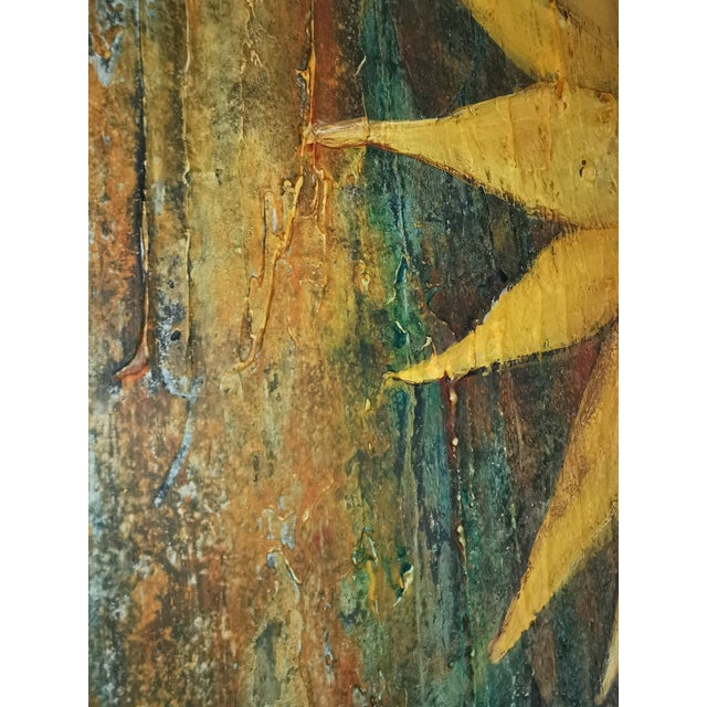 "Rusty Sun Flowers" Contemporary Mixed Media Painting by Shelly Cook For Sale - Image 4 of 6
