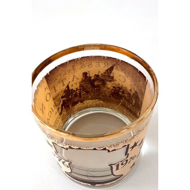 1970s Mid Century Modern Bicentennial Lowball Glasses - 4 pcs For Sale - Image 10 of 13