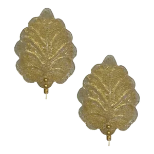 Reijmyre, Swedish Mid-Century Modern, Gold Leaf Sconces, Sweden, 1990s