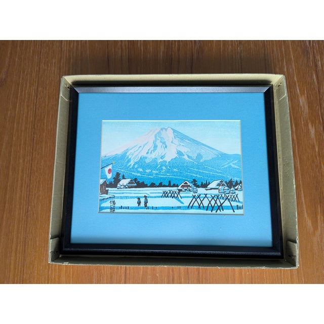 For sale is a striking, authentic vintage mid-century modern hand-pulled woodblock print by the world-renowned Kyoto...