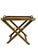 A timeless pair of vintage English-style folding tray tables that effortlessly blend classic campaign design with refined...