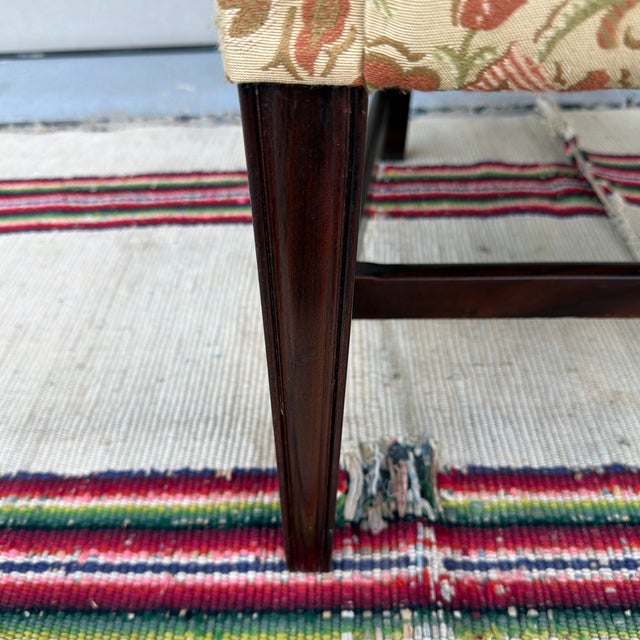 Wood A Vintage Mahogany Hepplewhite Style Lolling Chair, Circa 1970’s For Sale - Image 7 of 12