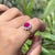 Mozambique 1.52ct Ruby & Diamond Statement Ring Size 5 in 14k Yellow Gold For Sale In New York - Image 6 of 17