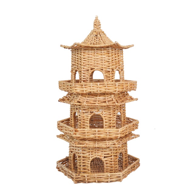 Grand Wicker Pagoda, Large For Sale