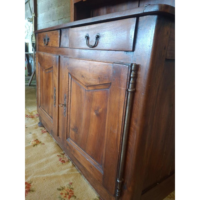 Large 2-Piece Fruitwood Sideboard in 18th-Century Provincial Style For Sale - Image 4 of 6