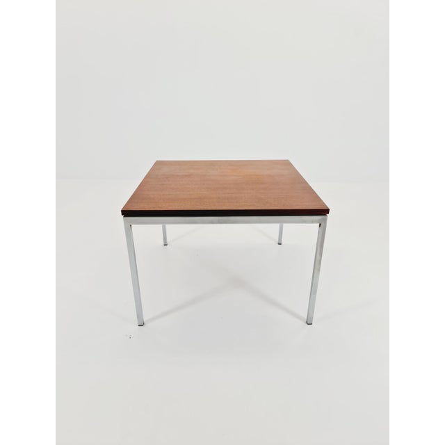 German Teak Coffee Table with Chrom Legs from Knoll International, 1960s For Sale - Image 10 of 13