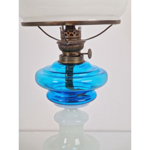 Metal Oil Lamp in Glass and Copper from Kosmos Brenner, 1930s For Sale - Image 7 of 10