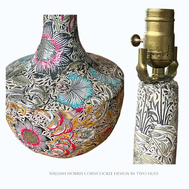 Contemporary William Morris "Corncockle" Table Lamp For Sale - Image 3 of 4