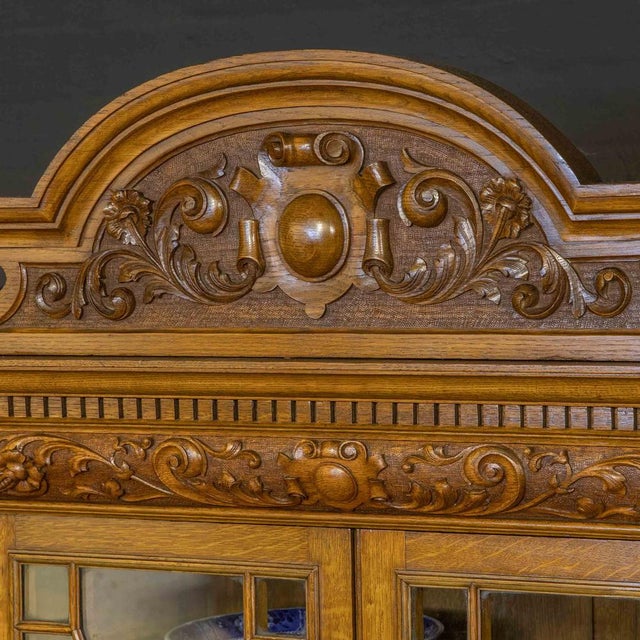 Edwardian Breakfront Bookcase, 1890s For Sale - Image 5 of 17