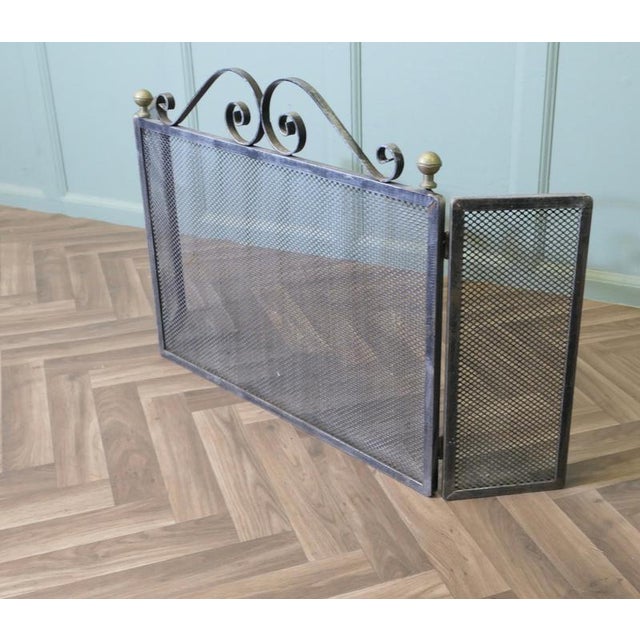 Unusual Very Heavy Iron Fire Guard This is an unusual Fireguard, the guard is made in Steel, both the frame and the mesh,...
