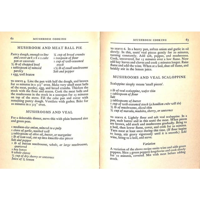 "Mushroom Cooking" Book 1954 Lapolla, Garibaldo M. For Sale - Image 9 of 9