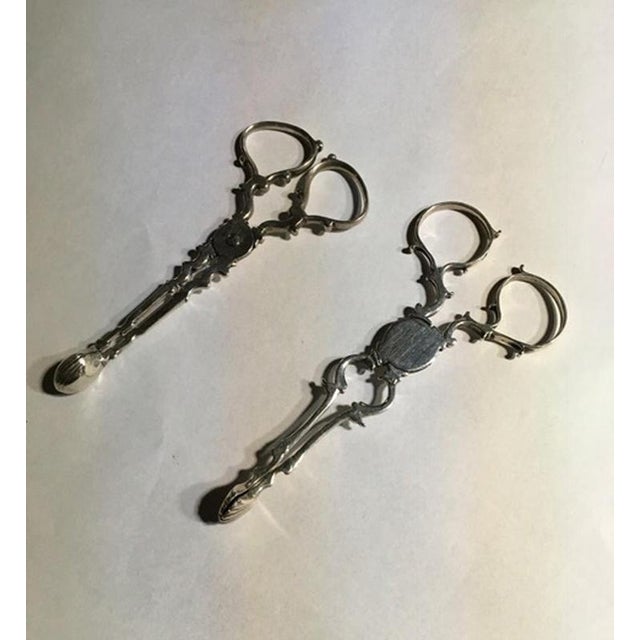 18th Century Regency Sterling Silver Sugar Nips with Frames, London, 1750, Set of 2 For Sale - Image 4 of 18