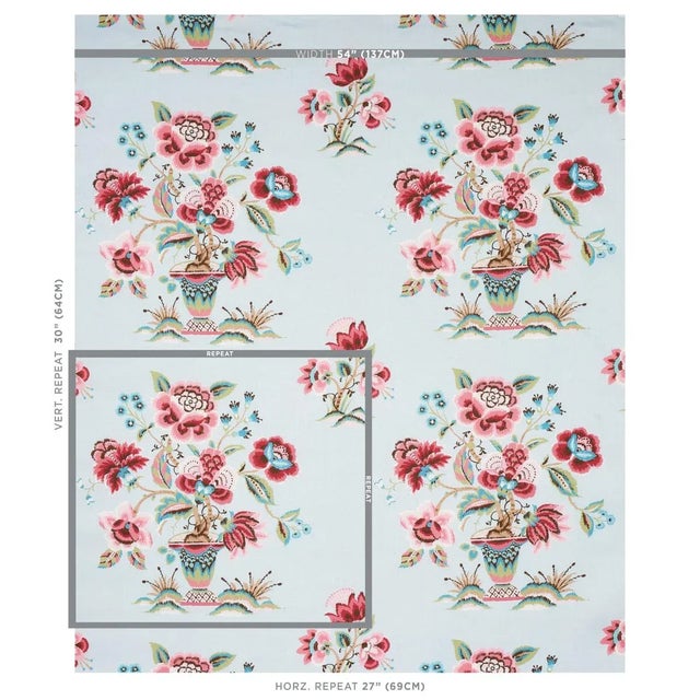 Whimsical and charmingly naive, Ashford Linen features an exuberant plant flowering from a painted cachepot. Based on an...