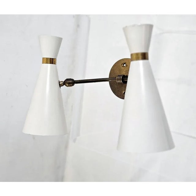 Mid-Century Italian Wall Sconces, 1950s, Set of 2 For Sale - Image 4 of 8