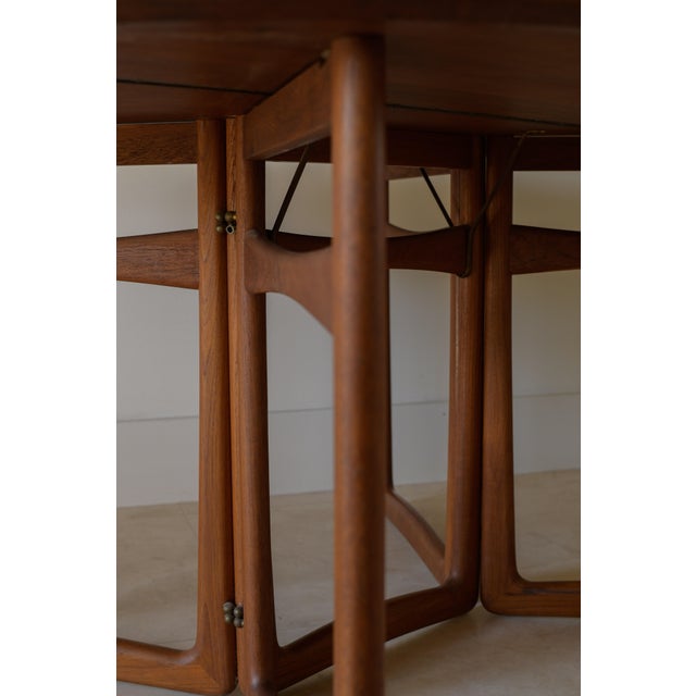 1960s Attributed to Hvidt & Molgaard Nielsen Hm6 Drop Leaf Dining Table for France & Son, Denmark For Sale - Image 11 of 16
