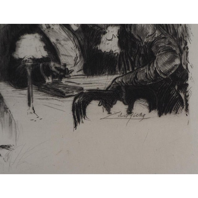 Alméry Lobel-Riche, On the Scene, Original Etching For Sale - Image 5 of 7