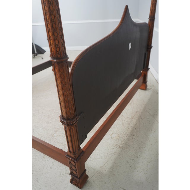 Baker Mahogany Gothic Style 4 Post King Size Bed For Sale - Image 16 of 18