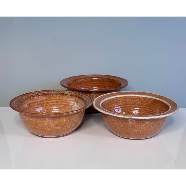 Studio Ceramic Art Bowls from Helma Klett, Germany, 1960s, Set of 3 For Sale - Image 13 of 13