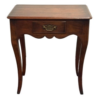 Late 20th Century Rustic Mahogany Tall End Table For Sale