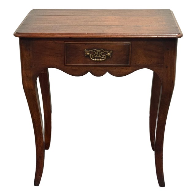 Late 20th Century Rustic Mahogany Tall End Table For Sale