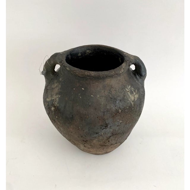 Extraordinary antique Turkish pottery vessel over 150 years old and originally used for making and storing yoghurt....