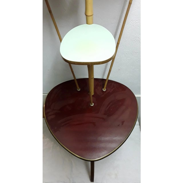 1960s Beech, Formica & Brass Tiered Table, 1960s For Sale - Image 5 of 6