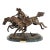 Late 20th Century Frederic Remington “The Wounded Bunkie” Bronze Western Sculpture on Marble Base For Sale
