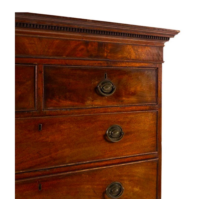Antique Early 19th C George III Mahogany Highboy Chest-on-Chest.