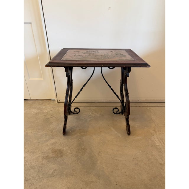 Mid 20th Century Willem Dieperink Langeris Arts & Crafts Copper Panel Relief Table For Sale - Image 4 of 16