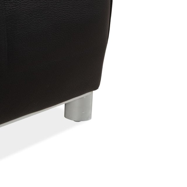 Volare Ottoman in Black Leather from Koinor For Sale - Image 4 of 9