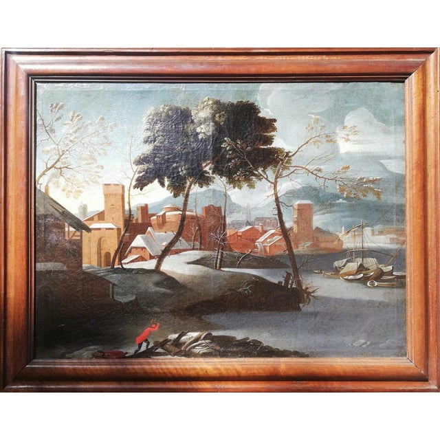 Flemish School Artist, Landscape, 17th Century, Oil on Canvas, Framed For Sale - Image 14 of 14