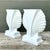 White Vintage Cast Fiber Concrete Clam Shall Table Pedestals - Set of 2 For Sale - Image 8 of 12