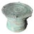 Patinated Bronze Drum Side Table — Sculptural Global Accent, Organic Modern Design For Sale