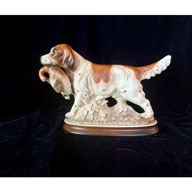1950s M. Talia Hunting Dog Porcelain Figurine For Sale - Image 11 of 12