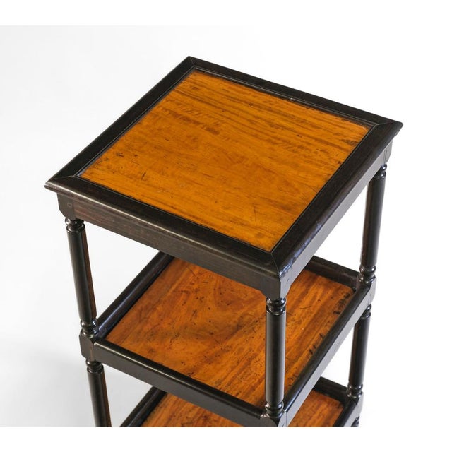 Ceylonese Ebony and Satinwood Etagère Table Stand, 19th Century For Sale - Image 3 of 14