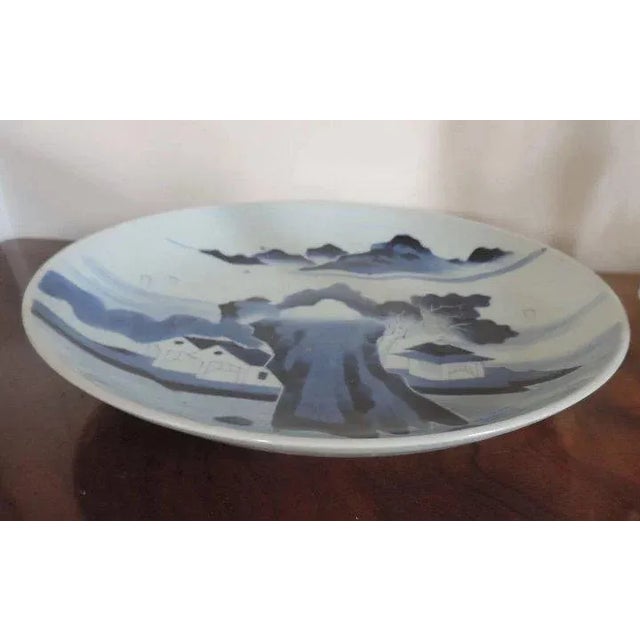 Blue 18th Century Blue & White Chinese Porcelain Charger Platter For Sale - Image 8 of 10