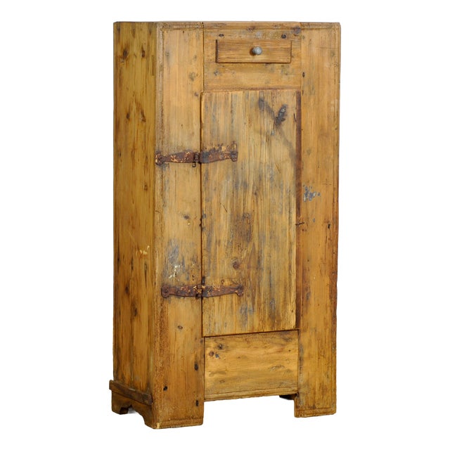 Vintage Rustic Pine Cabinet, 1920 For Sale