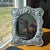 1990s Handcrafted Mexican Pewter Ornate Elegant Tabletop Mirror Folk Art 12x10" Roses For Sale - Image 10 of 16